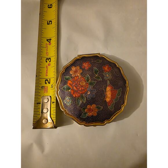 Vintage Roses Butterfly Gold Mirrored Compact - Picture 5 of 5